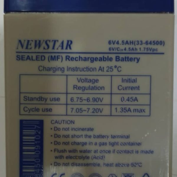 باتری Newstar مدل 6V 4.5Ah